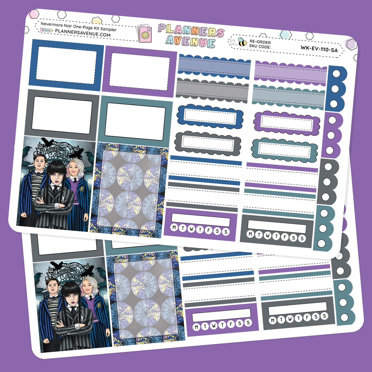 Nevermore Planner Stickers Sampler