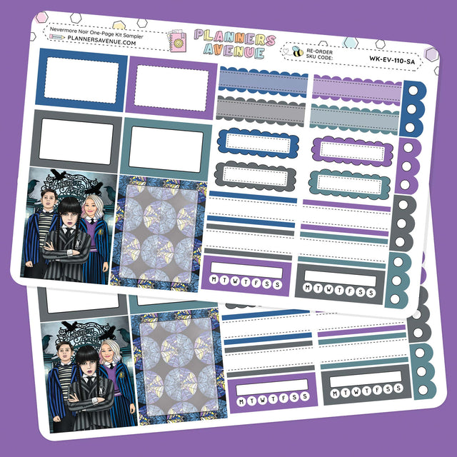 Nevermore Planner Stickers Sampler