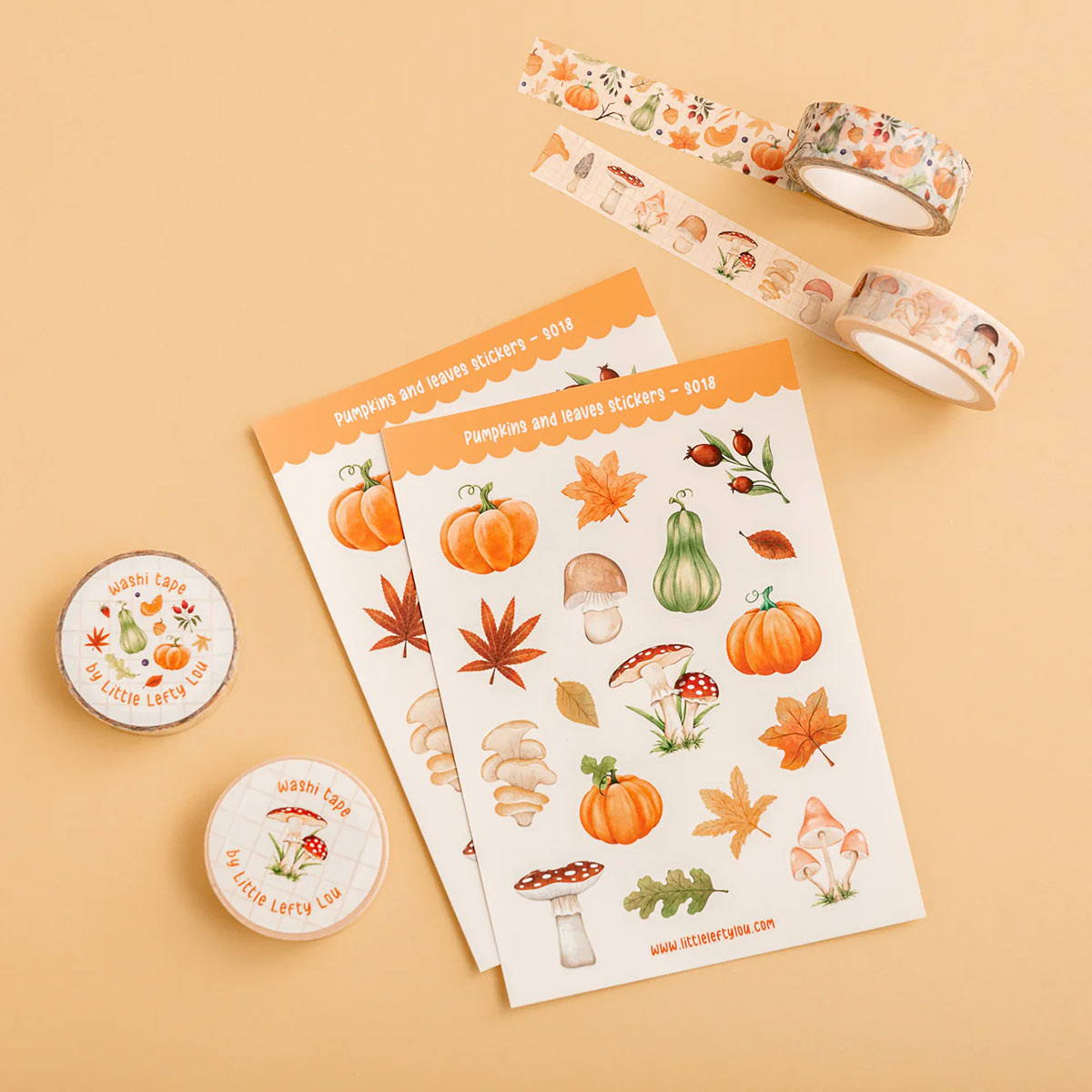 Pumpkins & Leaves Stickers