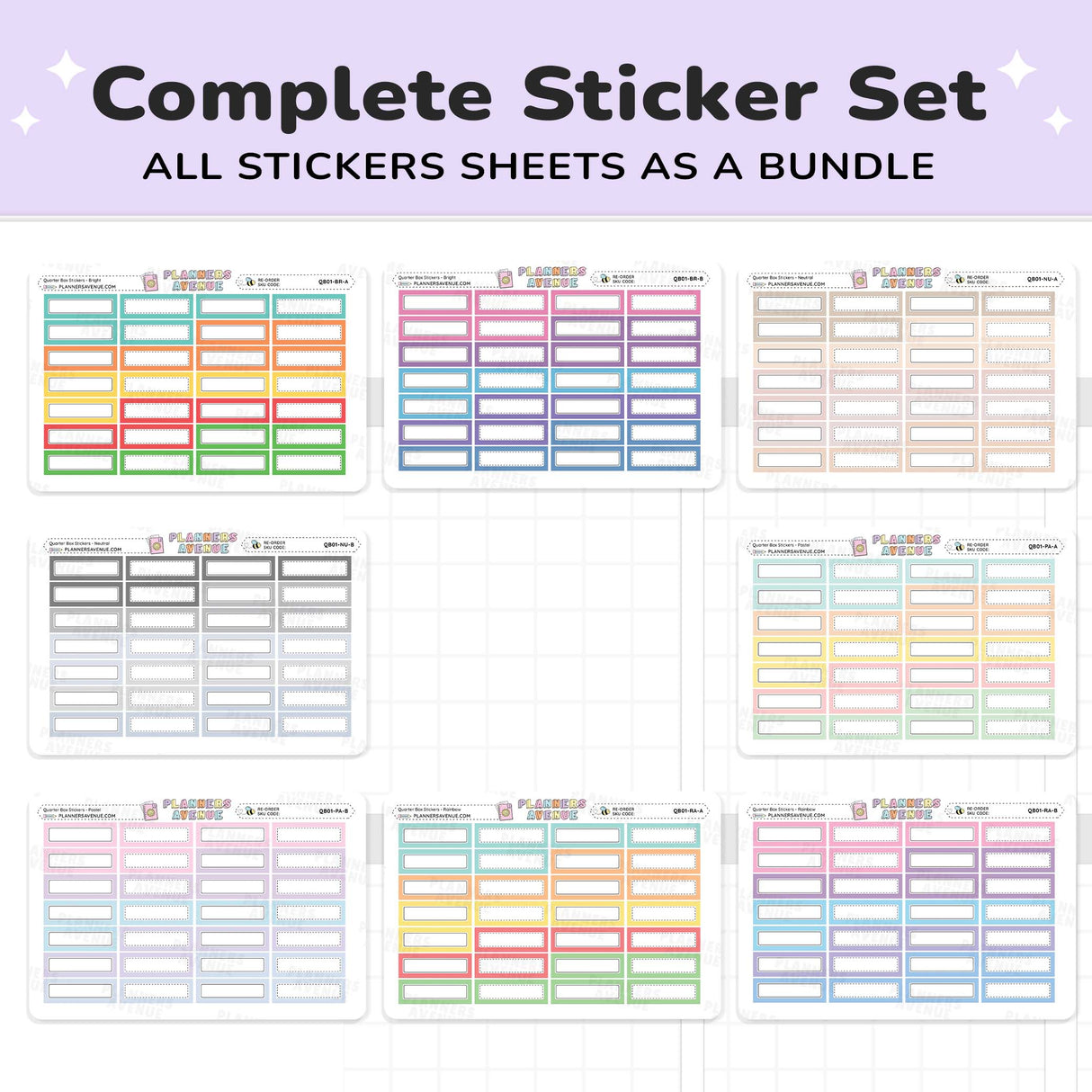 Quarter Box Stickers