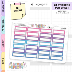 Quarter Box Stickers