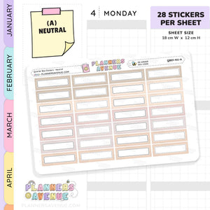 Quarter Box Stickers