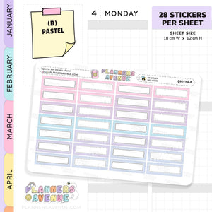 Quarter Box Stickers