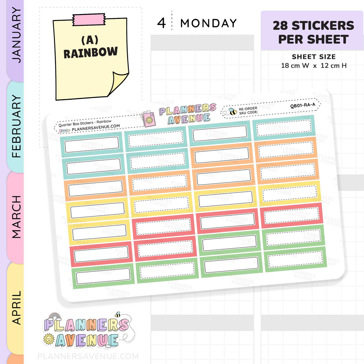 Quarter Box Stickers