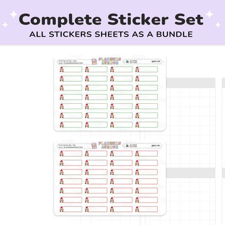Christmas Elf Quarter Box Stickers