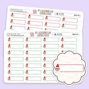 Christmas Elf Quarter Box Stickers
