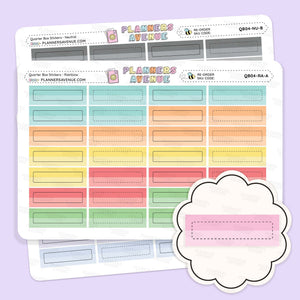 Quarter Box Colour Top Stickers