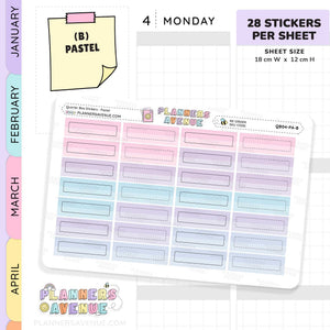 Quarter Box Colour Top Stickers