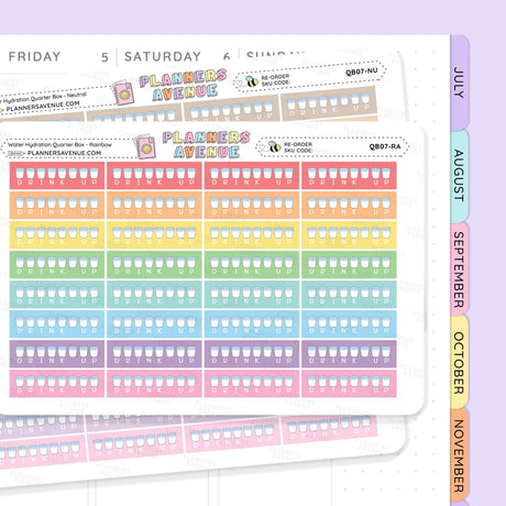 Water Habit Tracker Stickers