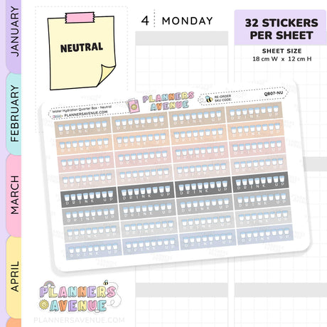Water Habit Tracker Stickers