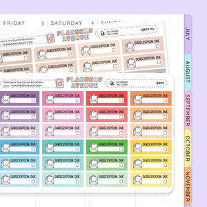 Subscription Payment Tracker Sticker 