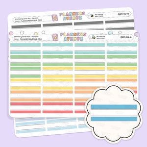 Stitched Quarter Box Planner Stickers