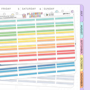 Stitched Quarter Box Planner Stickers