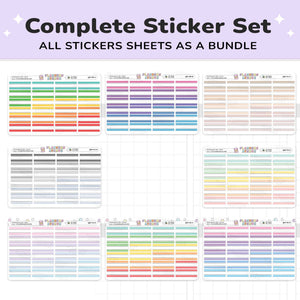 Stitched Quarter Box Planner Stickers