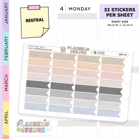Pennant Flag Planner Stickers