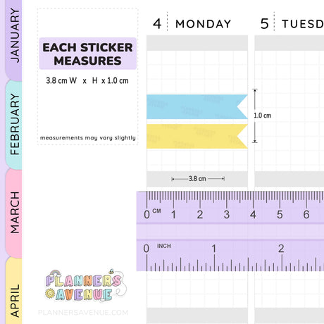 Pennant Flag Planner Stickers