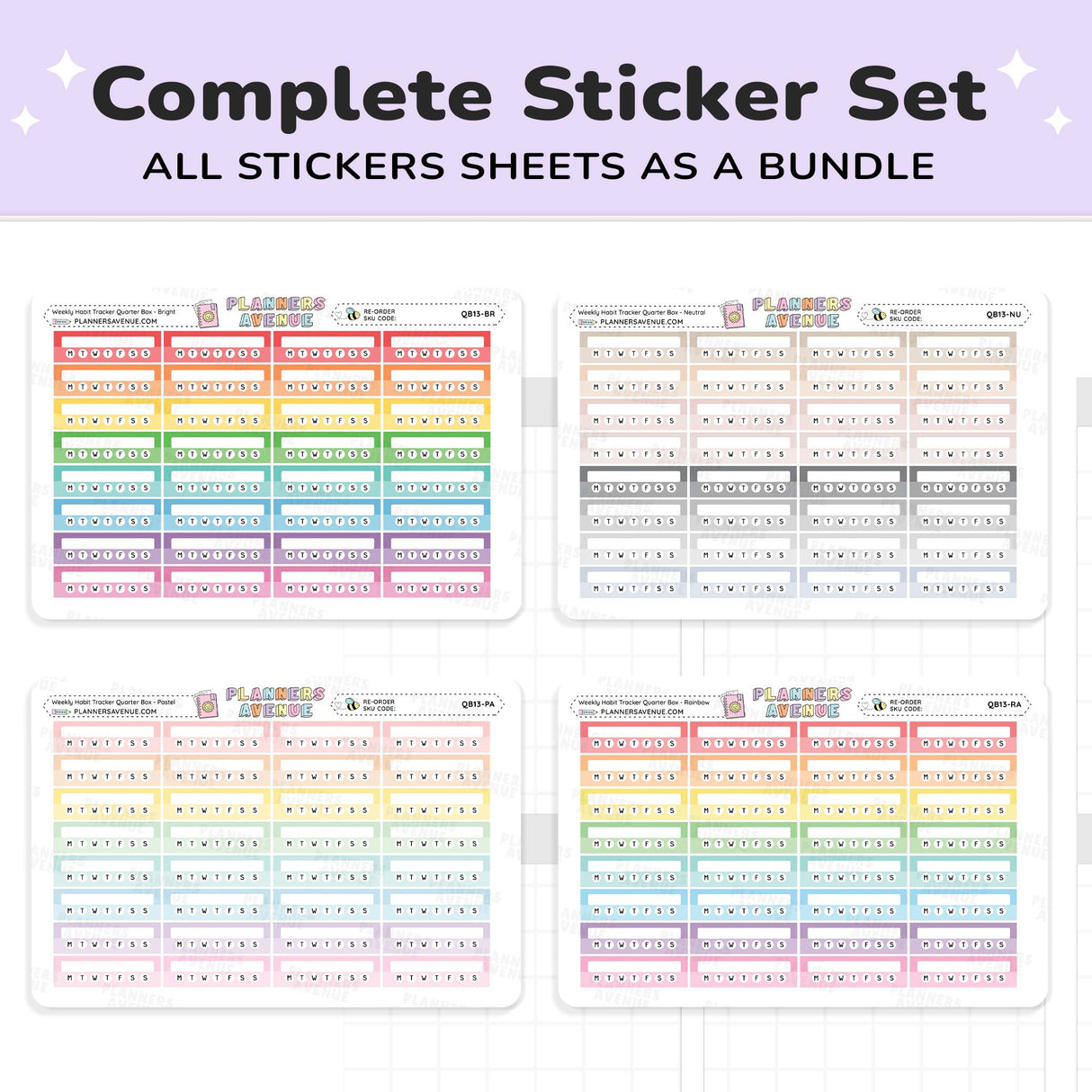 Habit Tracker Planner Stickers