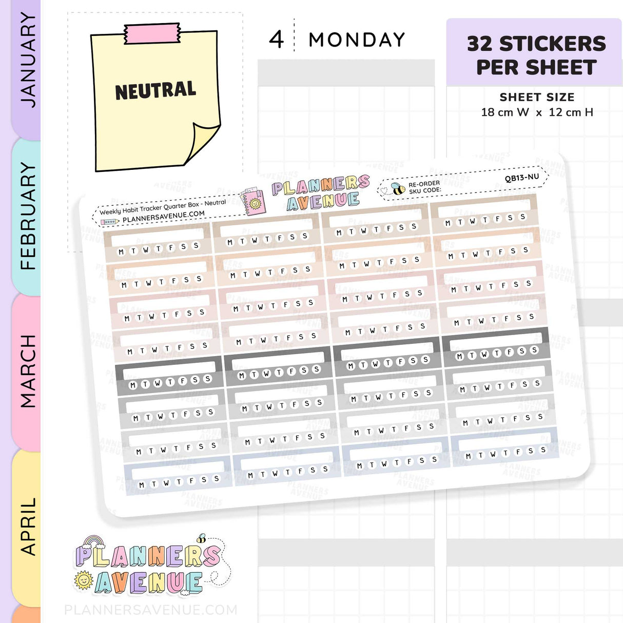 Habit Tracker Planner Stickers