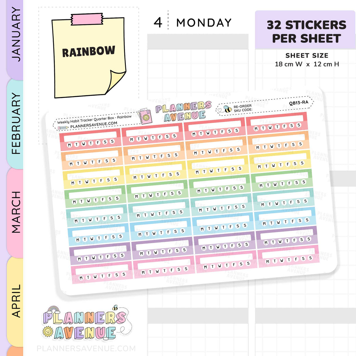 Habit Tracker Planner Stickers