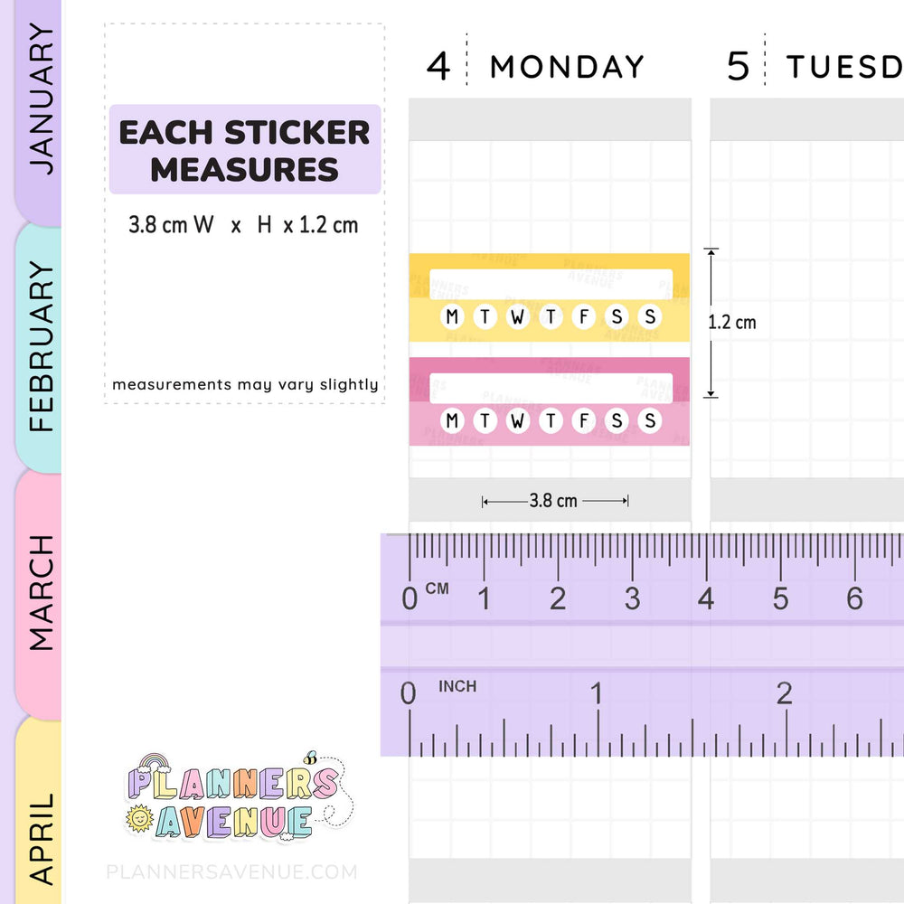 Habit Tracker Planner Stickers