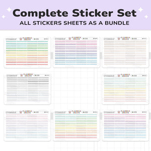 Stitched Scallop Quarter Box Planner Stickers