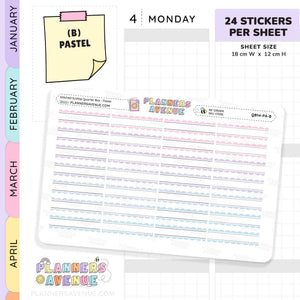Stitched Scallop Quarter Box Planner Stickers