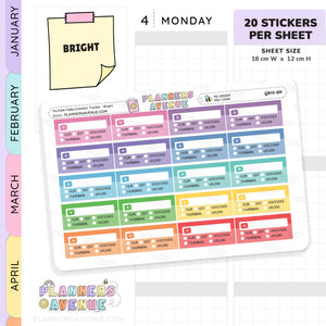 Video Creation Tracker Planner Stickers