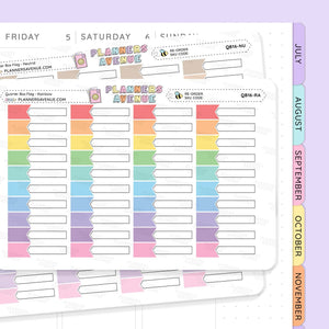 Quarter Box Flag Planner Stickers
