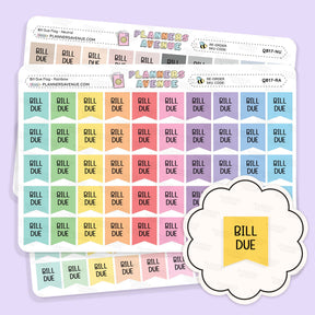 Bill Due Flag Planner Stickers