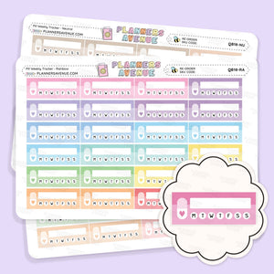 Pill Weekly Tracker Planner Stickers