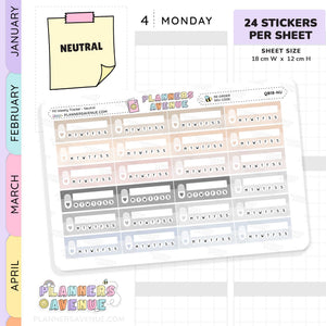 Pill Weekly Tracker Planner Stickers