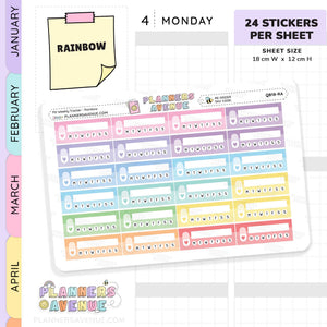 Pill Weekly Tracker Planner Stickers
