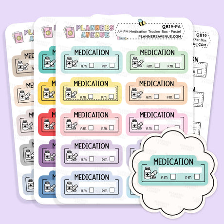 Daily Medication Tracker Planner Stickers