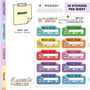Daily Medication Tracker Planner Stickers