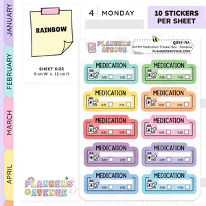 Daily Medication Tracker Planner Stickers