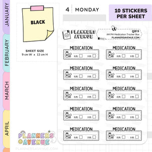 Daily Medication Tracker Planner Stickers