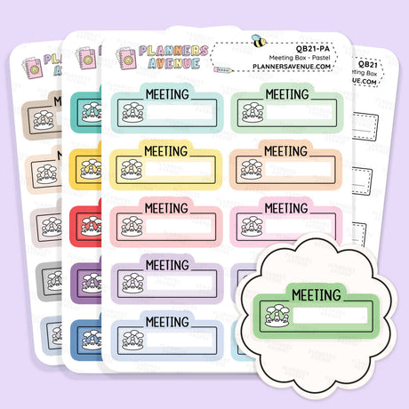 Meeting Script Boxes Planner Stickers