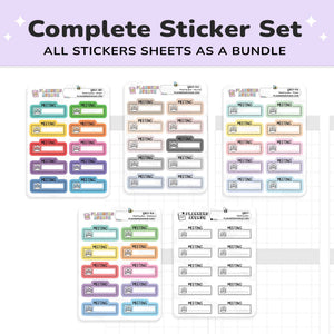 Meeting Script Boxes Planner Stickers