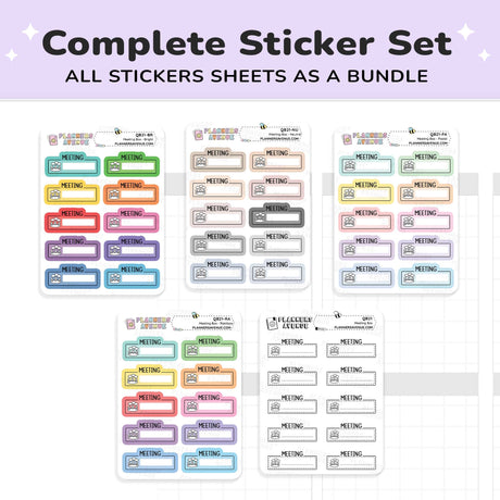 Meeting Script Boxes Planner Stickers