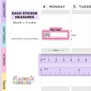 Meeting Script Boxes Planner Stickers