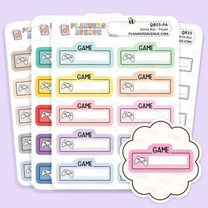 Game Script Boxes Planner Stickers