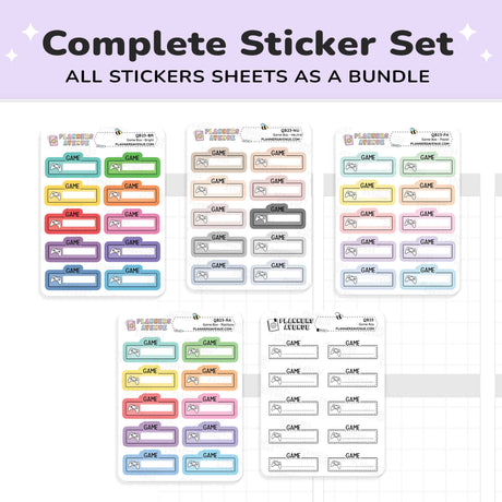 Game Script Boxes Planner Stickers