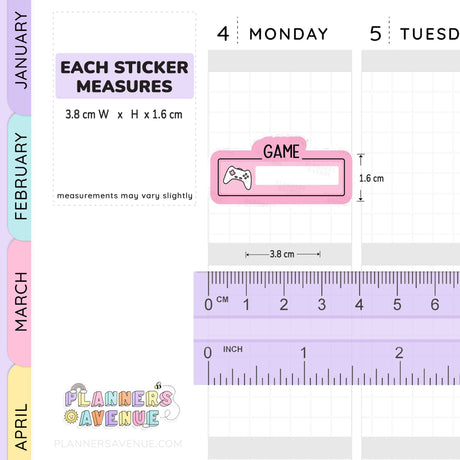 Game Script Boxes Planner Stickers