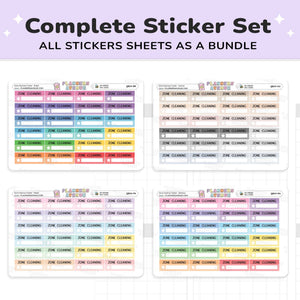 Zone Cleaning Box Planner Stickers