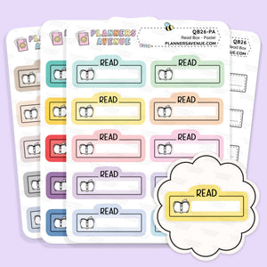 Read Script Box Planner Stickers