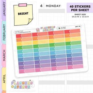 Long Flag Planner Stickers