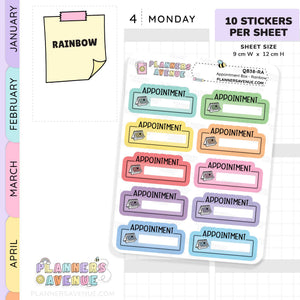 Appointment Script Box Stickers