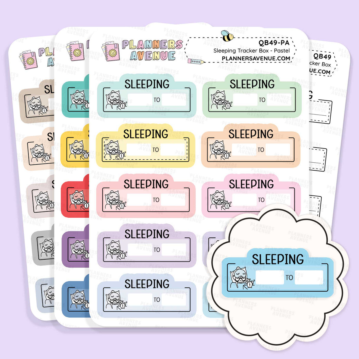 Sleep Tracker Planner Stickers