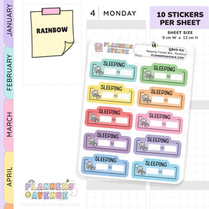 Sleep Tracker Planner Stickers
