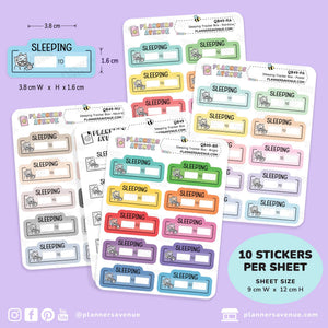 Sleep Tracker Planner Stickers
